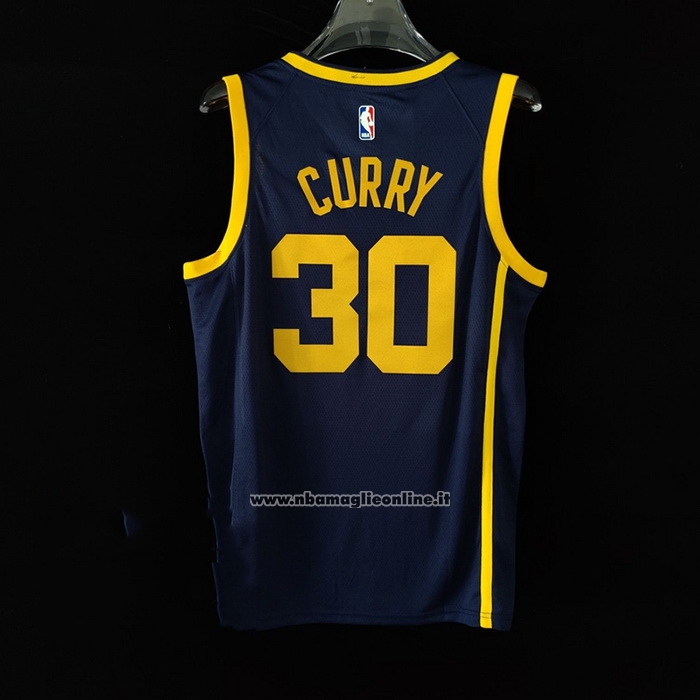 Maglia Golden State Warriors Stephen Curry #30 Statement 2022-23 Blu